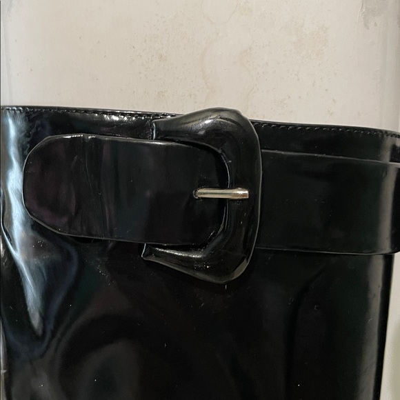 Alberta Ferrttetti Black Patent Leather Boots - Picture 4 of 16